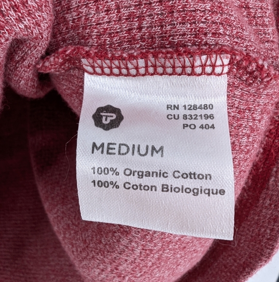 Pact Thermal Waffle Knit Henley Pullover Top Organic Cotton - Picture 5 of 5